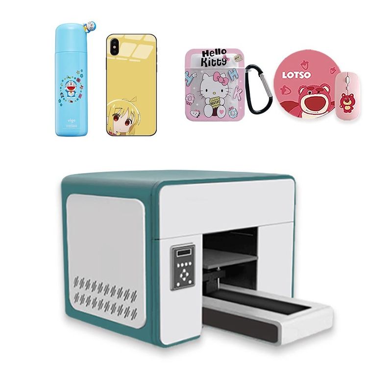 30 cm flacher LED UV-Drucker UV-Hybrid-Drucker mit 6 Farben UV-Inkjet-Drucker