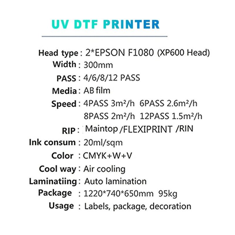 AB Film Media digitale UV-Druckmaschine mit CMYK W+V Tintenfarbe