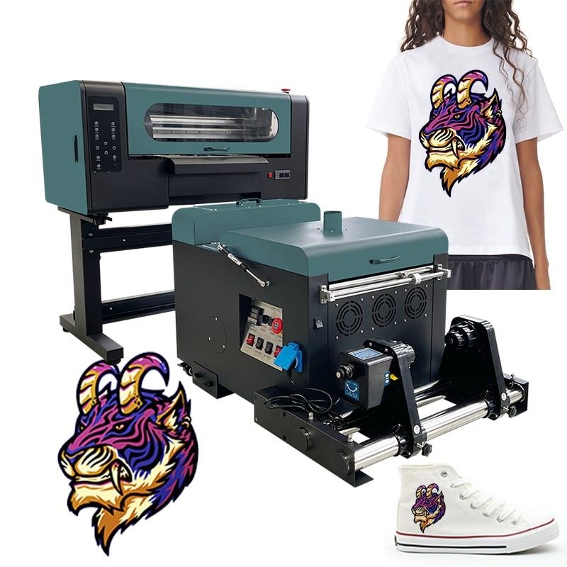 A3 DTF-Drucker T-Shirt-Druckmaschine 30cm DTF-Drucker mit Schüttelpulvermaschine