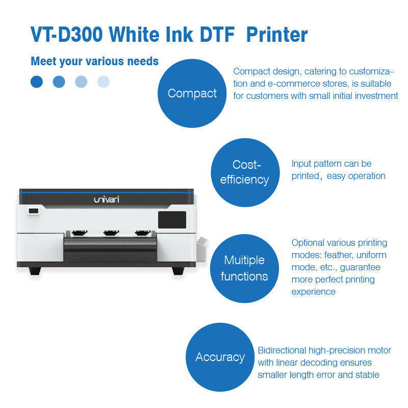 2024 Weiß Digital A3 DTF Drucker XP600 Pet Film 13 Zoll für jedes Textil