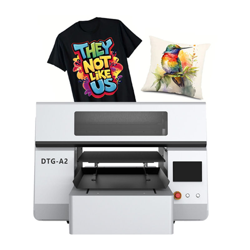 Doppelstation A2 DTG Direkt-zu-Kleidungsdruckmaschine Weiße Tinte & Farbdrucksystem