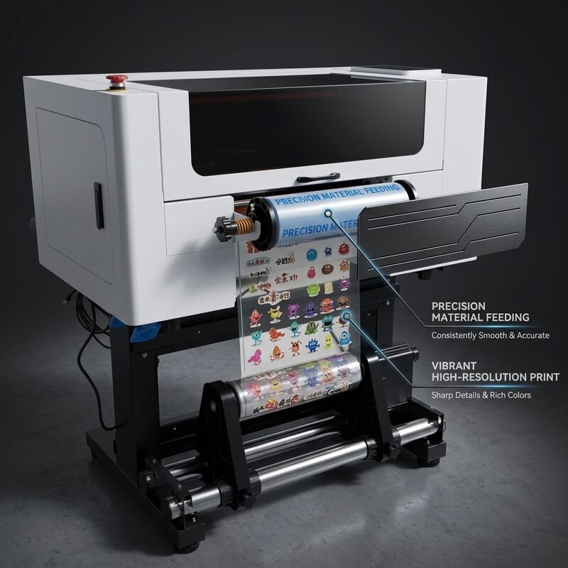 CMYK-Weißlack UV-DTF-Drucker A3-Logo-Druckmaschine für Etikettendekoration