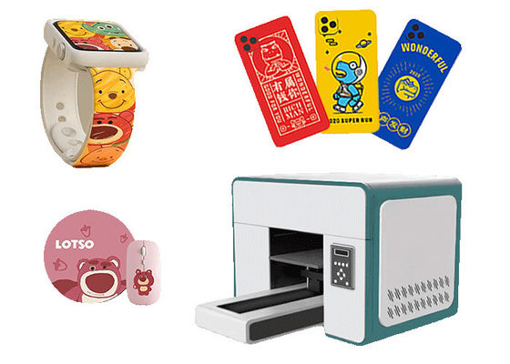 Multipurpose A3 UV-Drucker Mini Kleiner Flachbett-LED-UV-Drucker für Mobiltelefongehäuse