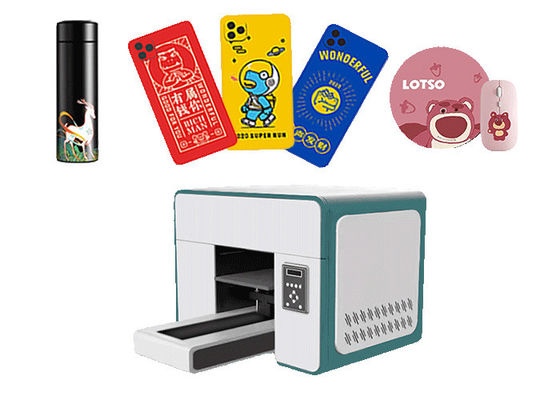 1400dpi Drucker UV A3 Zwei-Kopf-Flachbett UV-Drucker für Stift Golf Glasflasche Dosen